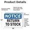 Signmission Return To Stock, 18 in W x Rectangle, Vinyl Decal OS-2PACK-NS-D-1218-L-18101 - alternate 5